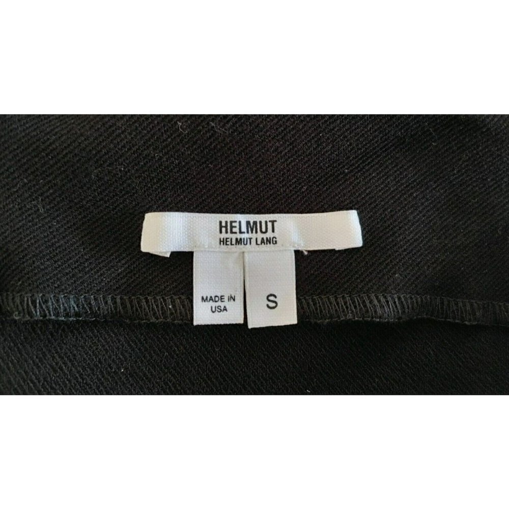 HELMUT LANG Black Mini Scuba Dress Sleeveless with Asymmetrical Neckline Size S - Picture 4 of 4